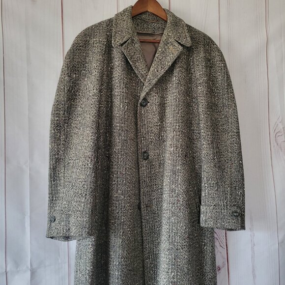 Vintage 1950’s Donshire Fashion Union Made Wool/Tweed Trench Coat/Overcoat EUC - Picture 11 of 11